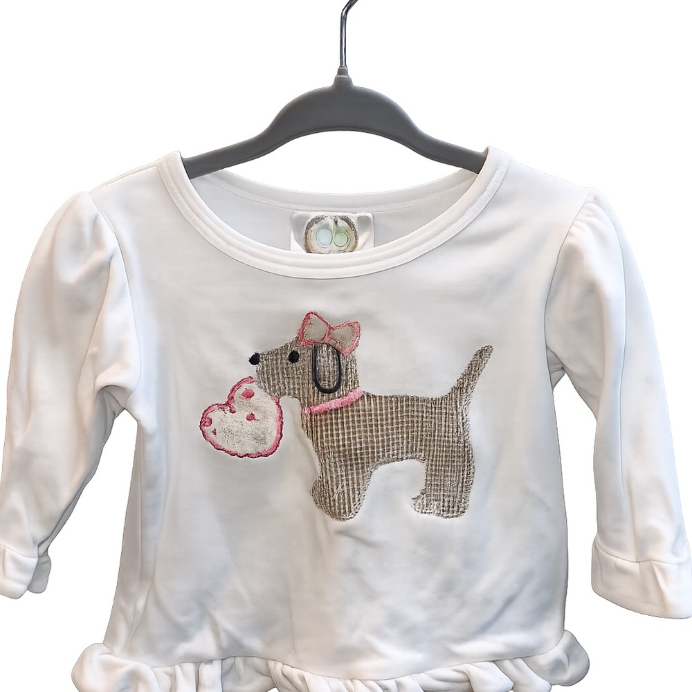 Heart Dog Appliqué Shirt